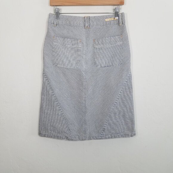 Pilcro and the Letterpress Railroad Denim Striped Skirt Size 26 - Picture 3 of 7